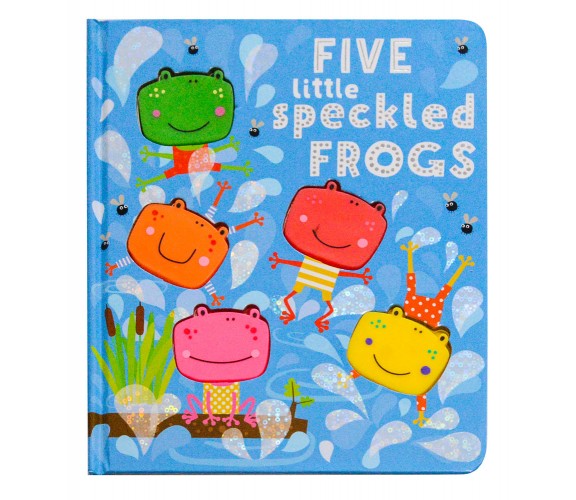 Five Little Speckled Frogs Board Book with 5 silicone shapes